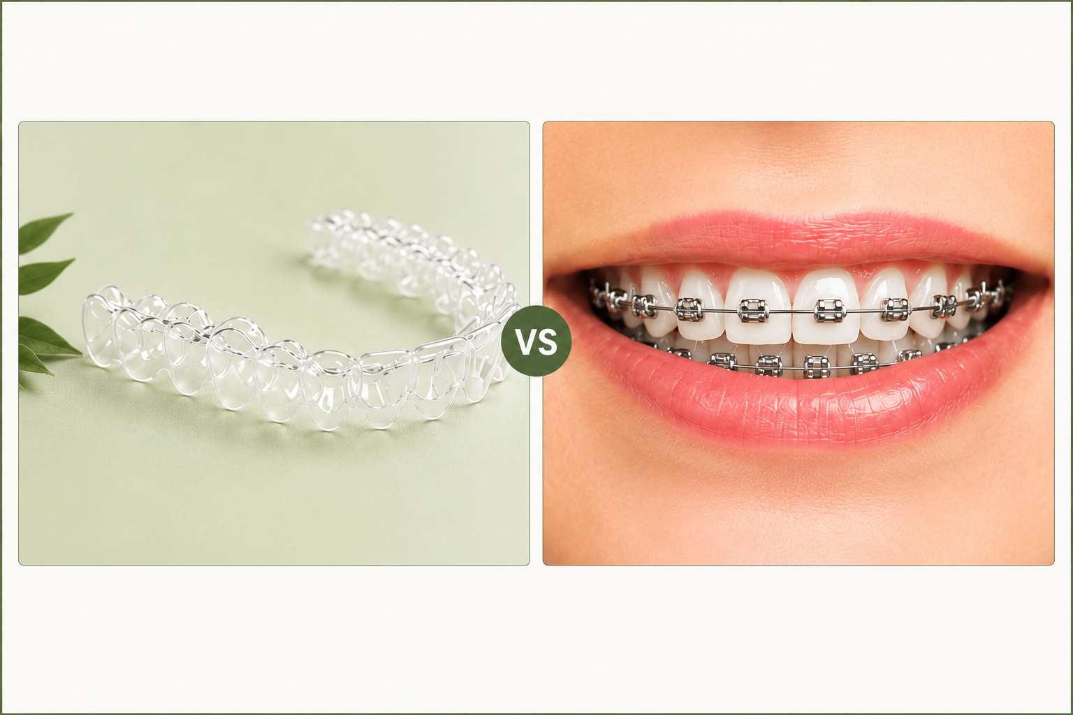 Clear aligners vs metal braces comparison at Little Bites Dental Clinic Faridabad