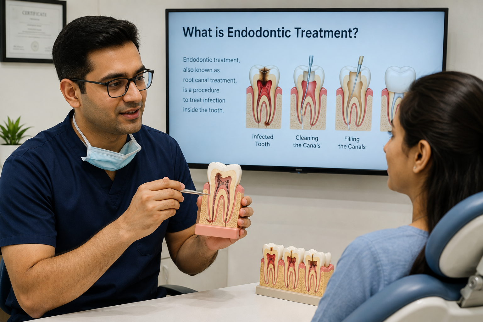 What is endodontic treatment explained by a dentist in Faridabad