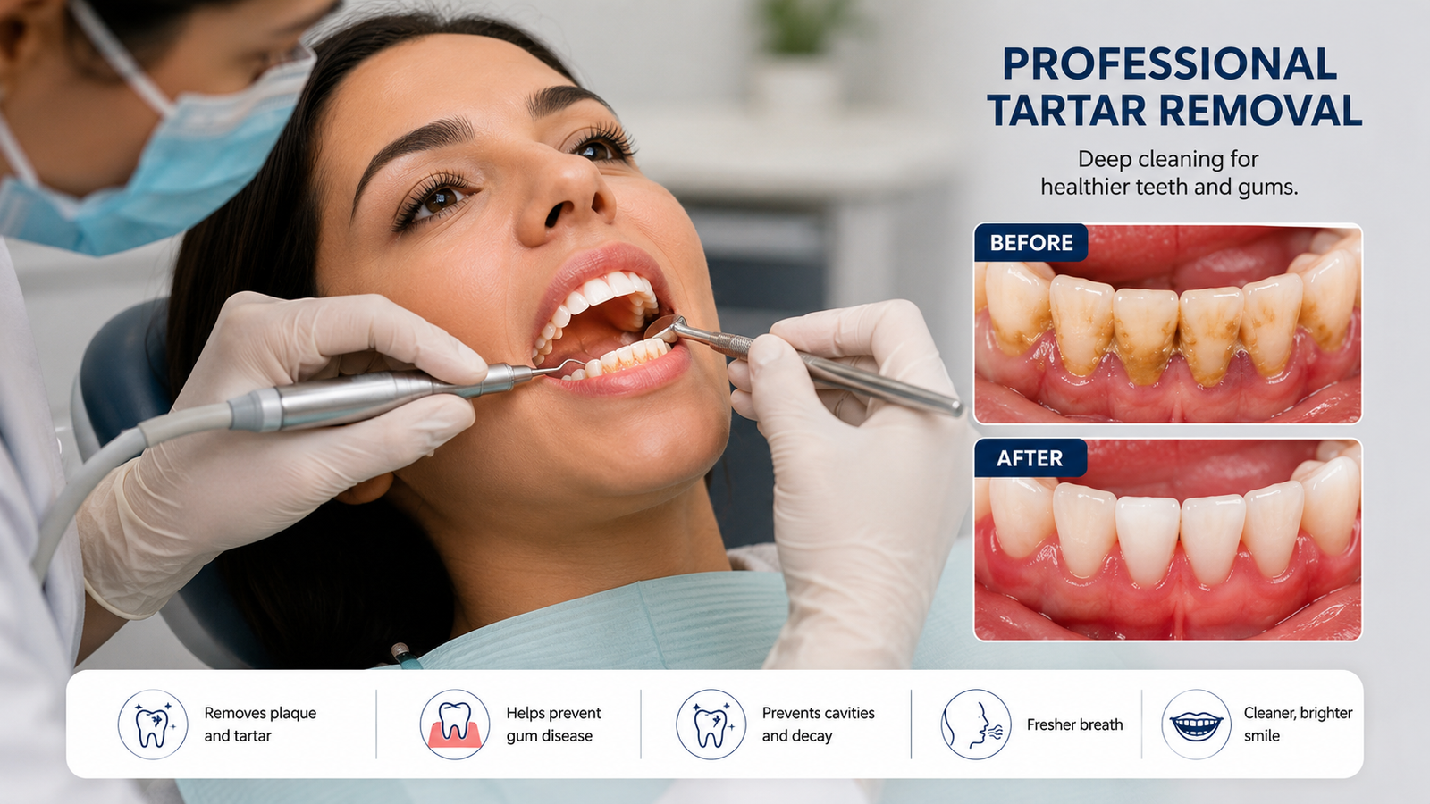 Professional tartar removal at Little Bites Dental Clinic Faridabad